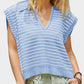 Mandy Collared Neck Striped Sweater Vest