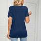 Decorative Button V-Neck T-Shirt