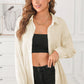 Textured Collared Neck Long Sleeve Shirt