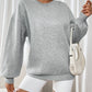 Perfee Round Neck Long Sleeve Sweatshirt
