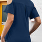Full Size Half Zip Cold Shoulder Top