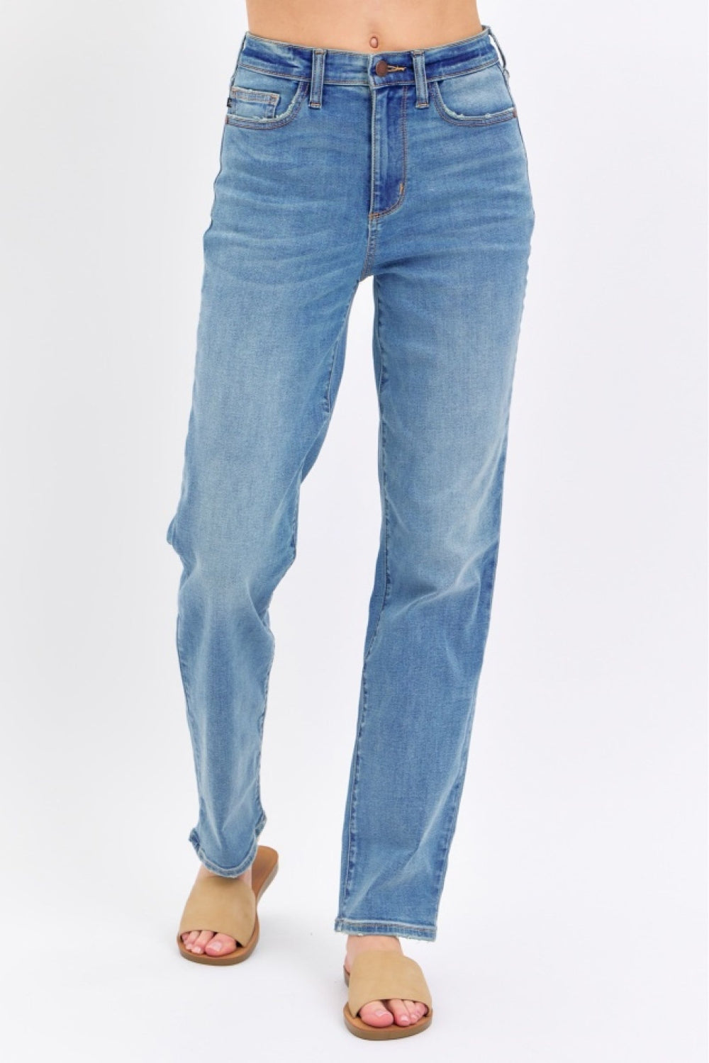 Judy Blue Full Size High Waist Straight Jeans *