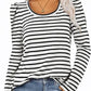 Full Size Striped Round Neck Long Sleeve T-Shirt