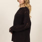HYFVE Distressed Long Sleeve Knit Top