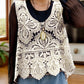 Cutout Scoop Neck Sleeveless Knit Cover Up