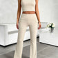 Devine Ribbed Round Neck Tank and Pants Set