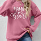 Letter Graphic Round Neck Long Sleeve Sweatshirt