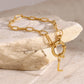 18K Gold-Plated Stainless Steel Letter L Bracelet