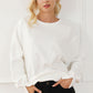 Exposed Seam High-Low Long Sleeve Sweatshirt