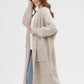 Pocketed Open Front Long Sleeve Longline Cardigan