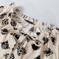 Printed Tie Neck Long Sleeve Blouse
