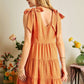 ADORA V-Neck Tie Shoulder Dress