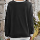 Contrast Round Neck Long Sleeve Sweatshirt