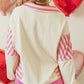 Valentine’s Day Sequin Heart Pattern Pink Long Sleeve Sweatshirt