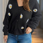 Daisy Button Up V-Neck Cardigan
