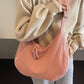 Ribbed Adjustable Strap Shoulder Bag