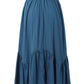 Smocked Waist Band Ruched Layered Skirt