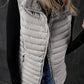 Pocketed Zip Up Vest Coat