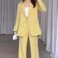 Side Striped Long Sleeve Blazer and Pants Set