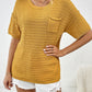 Round Neck Half Sleeve Knit Top