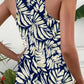 Printed Scoop Neck Wide Strap Mini Dress