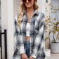 Plaid Collared Neck Long Sleeve Shirt
