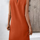 Pocketed Round Neck Sleeveless Mini Dress
