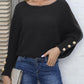 Full Size Boat Neck Long Sleeve Sweater