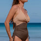 SaltyBea Full Size Cutout V-Neck Spaghetti Strap One-Piece Swimwear