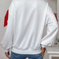 Perfee Bow Round Neck Long Sleeve Sweatshirt