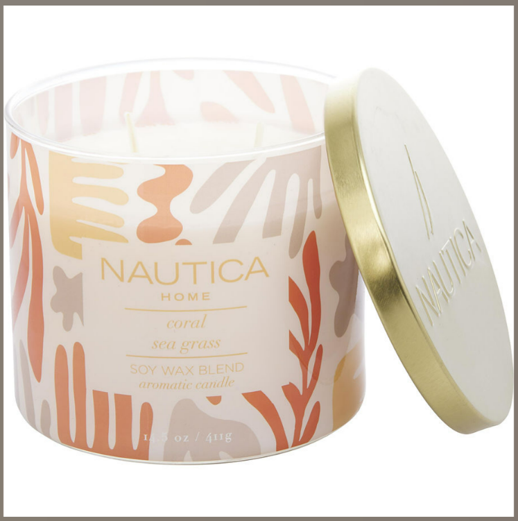 Nautica Coral Sea Grass Candle 14.5 oz by Nautica