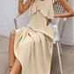 Perfee Tied Ruffled Scoop Neck Sleeveless Dress