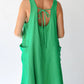 Devine Tied Scoop Neck Wide Strap Mini Dress