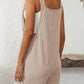 Mandy Texture Adjustable Strap Overalls with Pockets