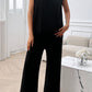 Devine Round Neck Short Sleeve Top and Pants Set