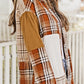 Plaid Button Up Long Sleeve Shacket