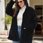 Plus Size Zip Up Long Sleeve Hooded Outerwear