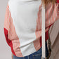 Striped Johnny Collar Long Sleeve Sweatshirt