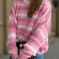 Gradient Round Neck Dropped Shoulder Sweater