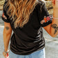 Embroidered Round Neck Tee Shirt