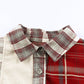 Plaid Patchwork Collared Neck Shacket