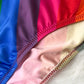 Contrast Half Zip Top and Brief Swim Set