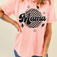 MAMA Round Neck Short Sleeve T-Shirt
