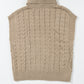 Cable Knit Turtleneck Short Sleeve Sweater