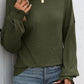Ribbed Round Neck Long Sleeve T-Shirt