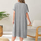 Plus Size Round Neck Short Sleeve Lounge Dress