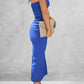 FULL SIZE Slit Tube Midi Dress
