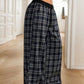 Plaid Wide Leg Pants
