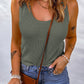 Waffle-Knit Scoop Neck Tank