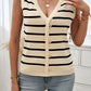 Striped V-Neck Knit Tank